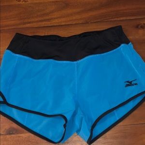 Blue running shorts